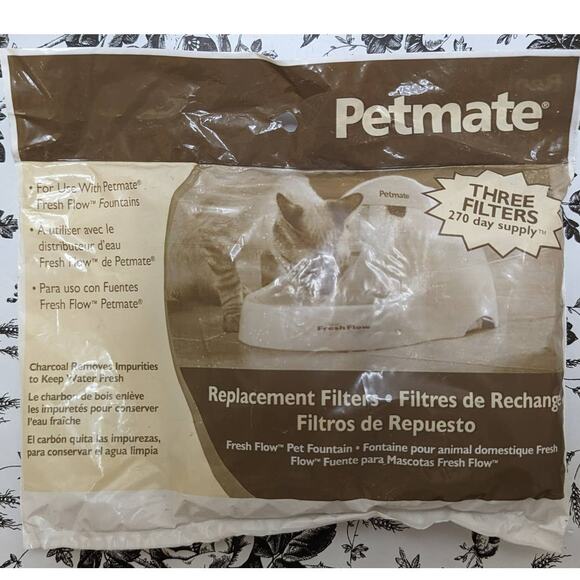 NWT Petmate Fresh Flow Pet Fountain Unbendable Replacement Filters 3-3 Packs - Picture 4 of 7